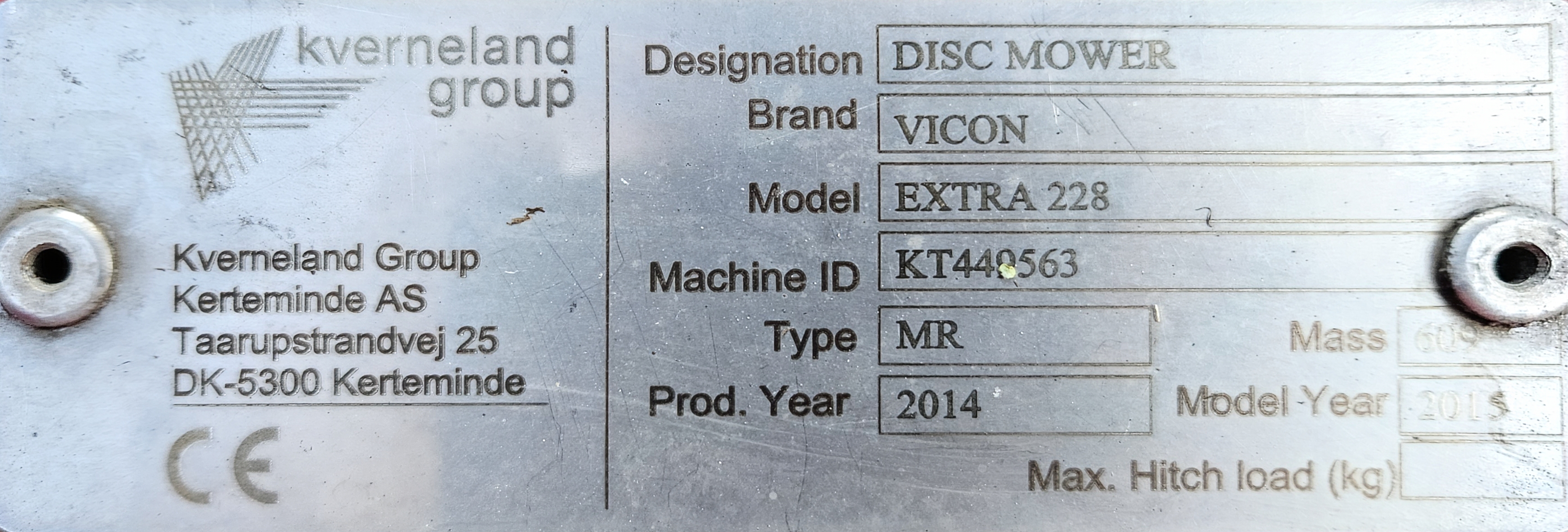 Used Vicon Extra 228 Disc Mower