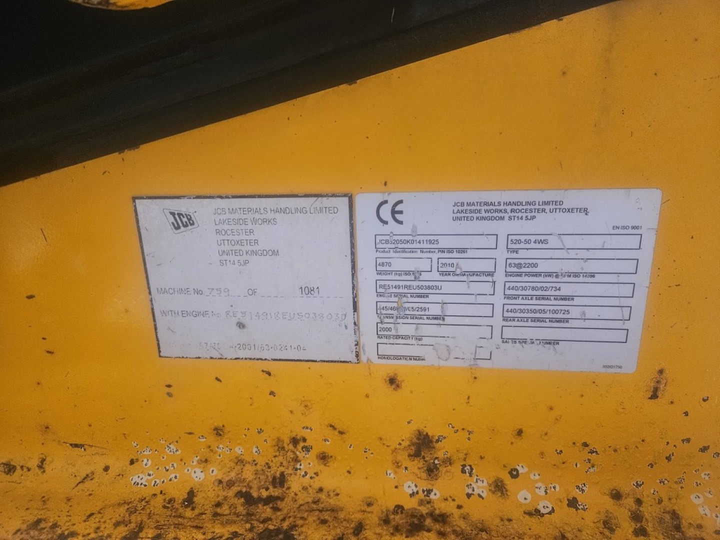 Used JCB 520-50 Telehandler