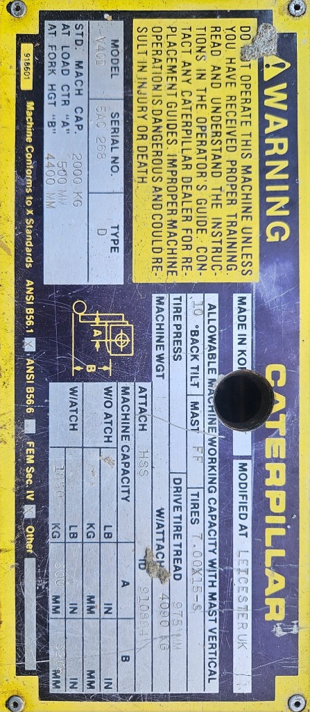 Used CAT V40D Forklift