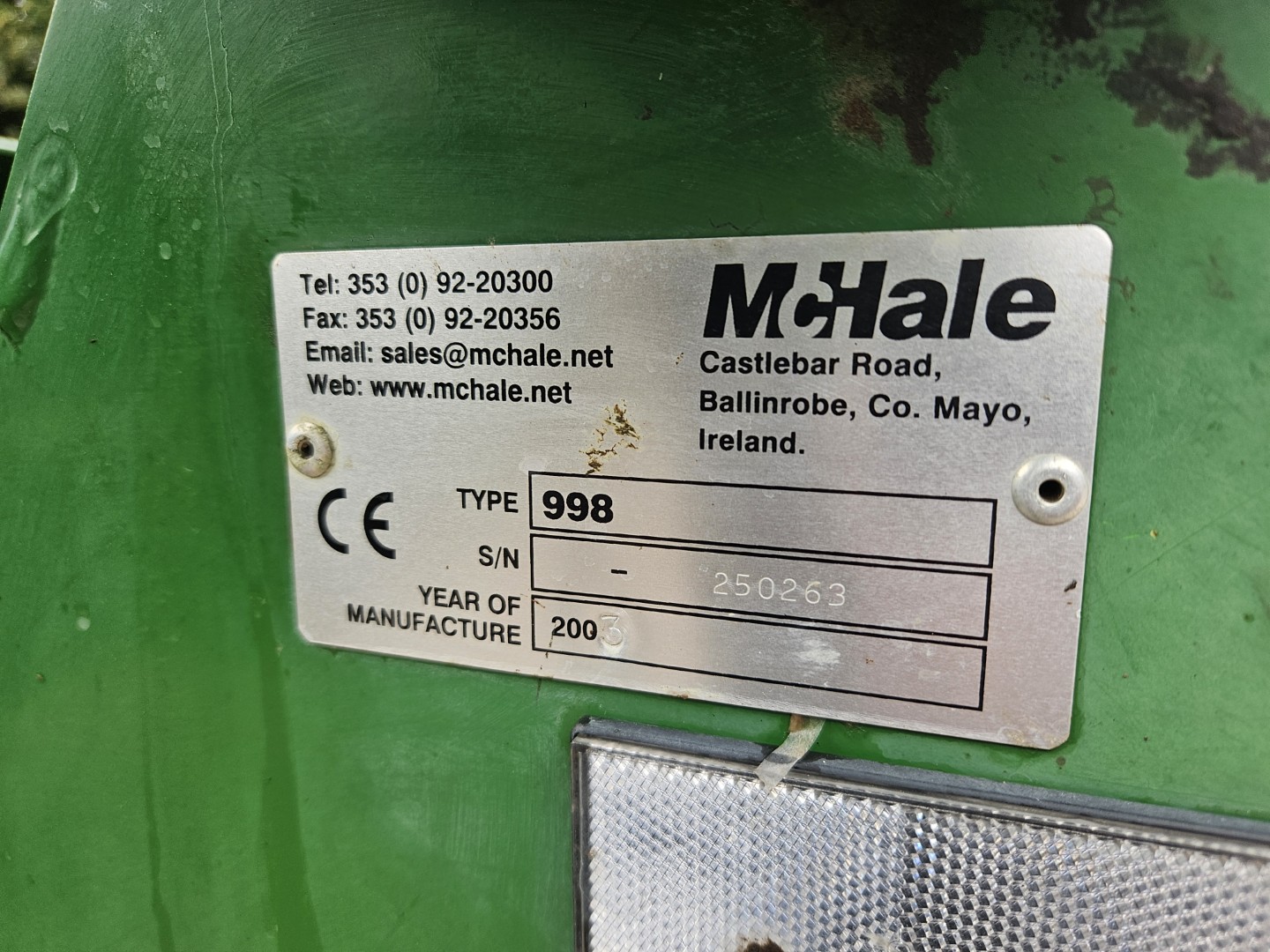 Used McHale 998 Bale Wrapper