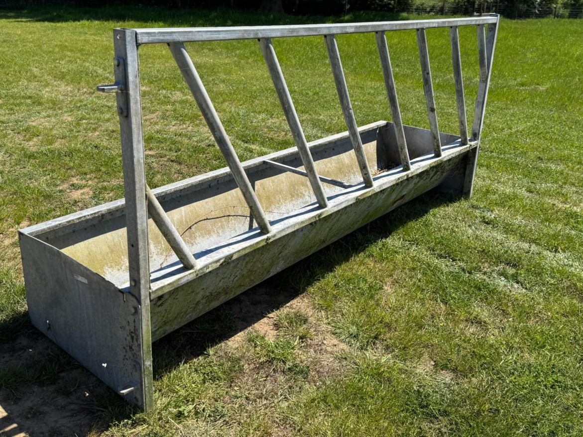 Used Cattle Feed Trough and Barrier