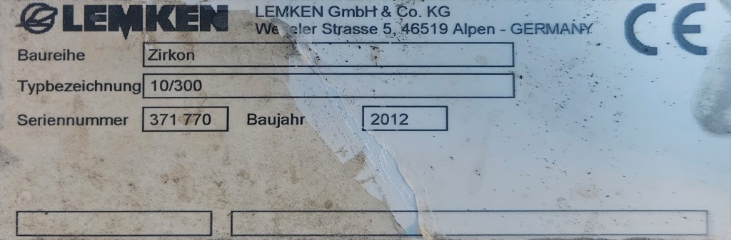 Used Lemken Solitaire 9 Drill Combination