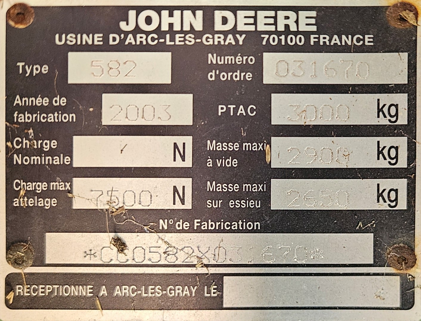 Used John Deere 582 Round Baler