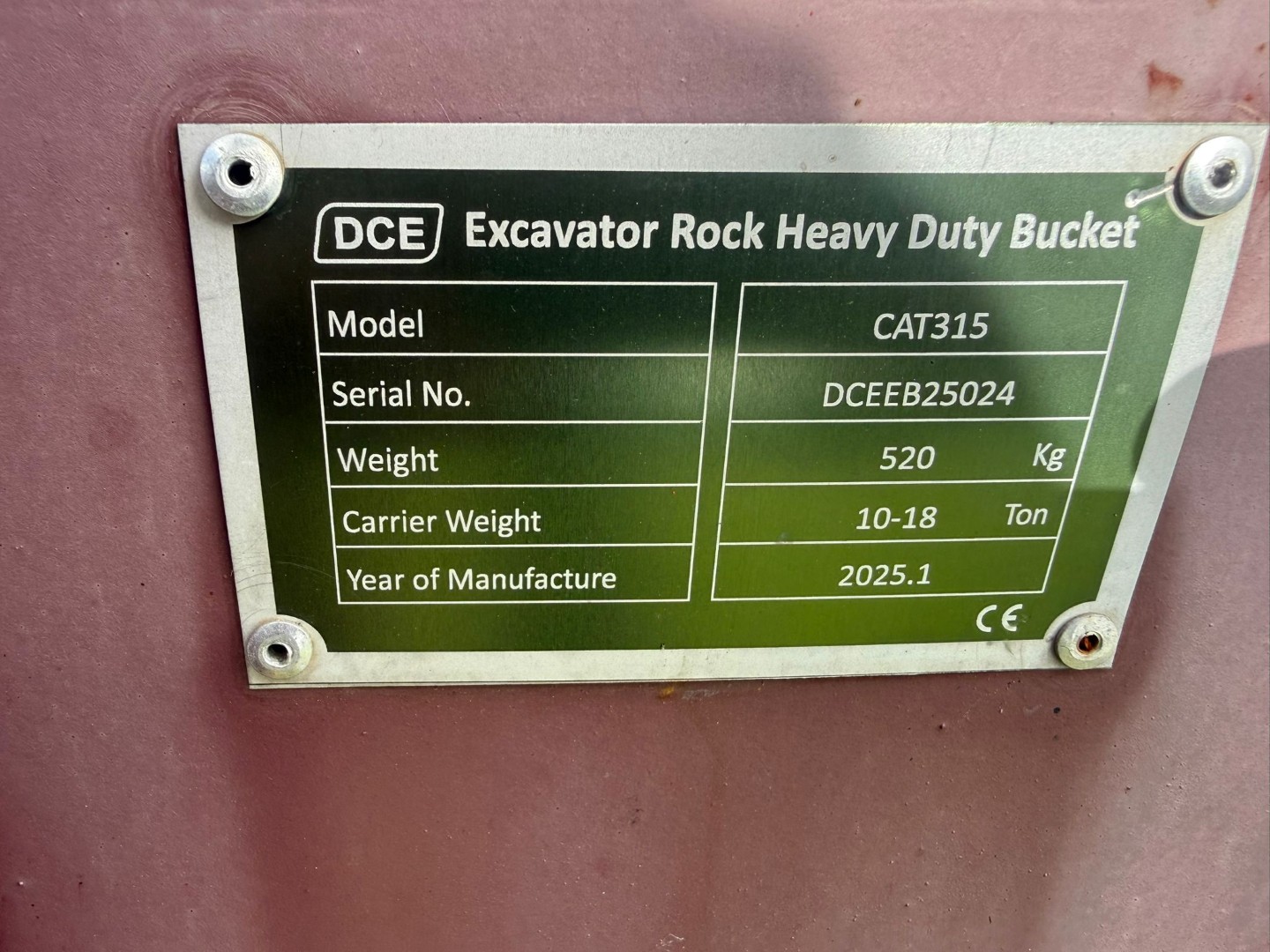 Used DCE CAT315 Excavator Bucket