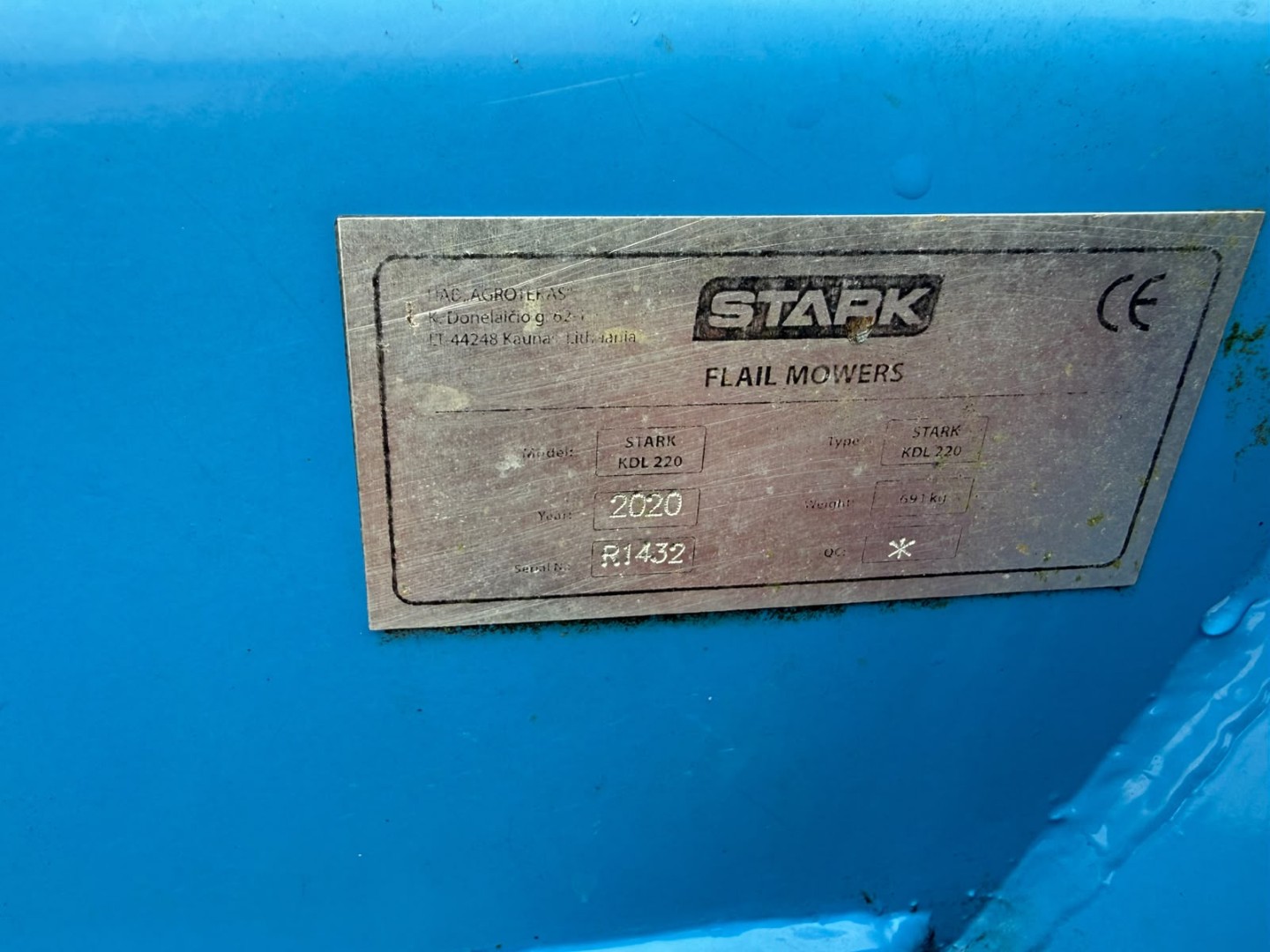 Used Stark KDL220 Flail Mower