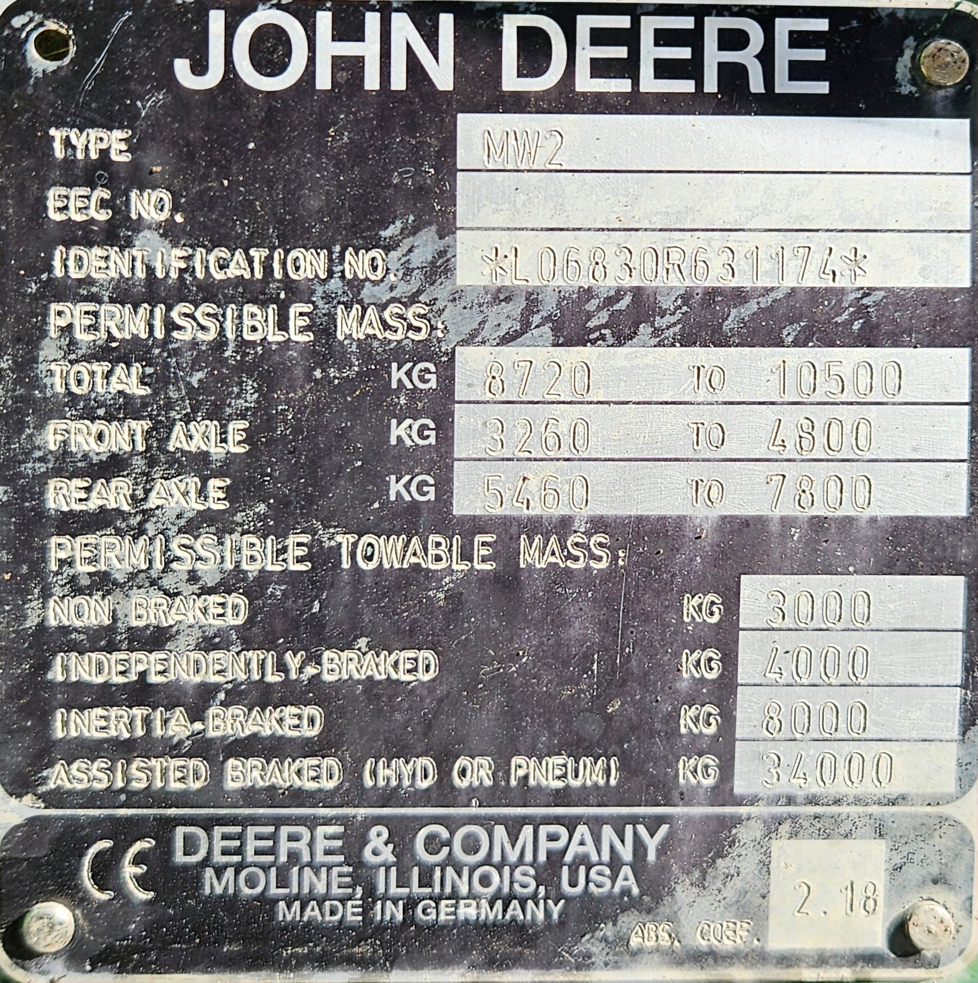 Used John Deere 6830 Premium 4wd Tractor