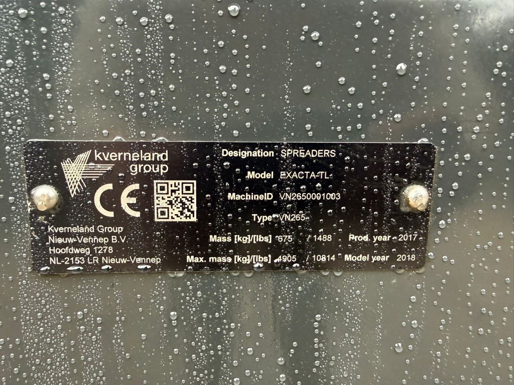 Used Kverneland Exacta-TL Fertiliser Spreader