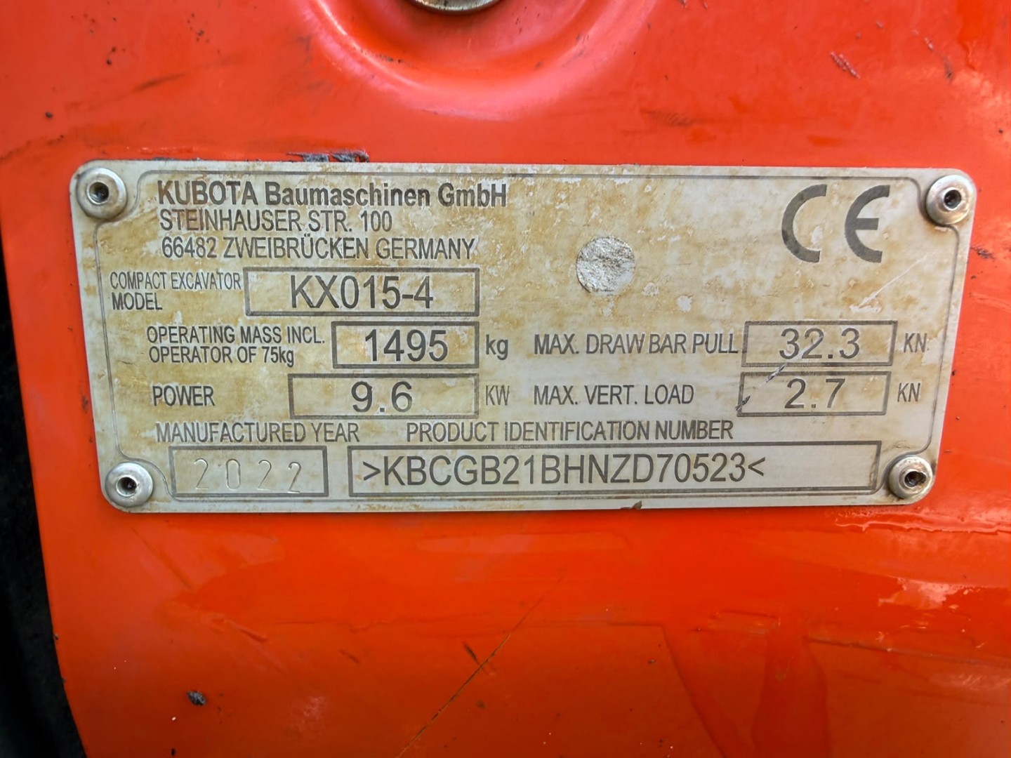 Used Kubota KX015-4 Mini Excavator