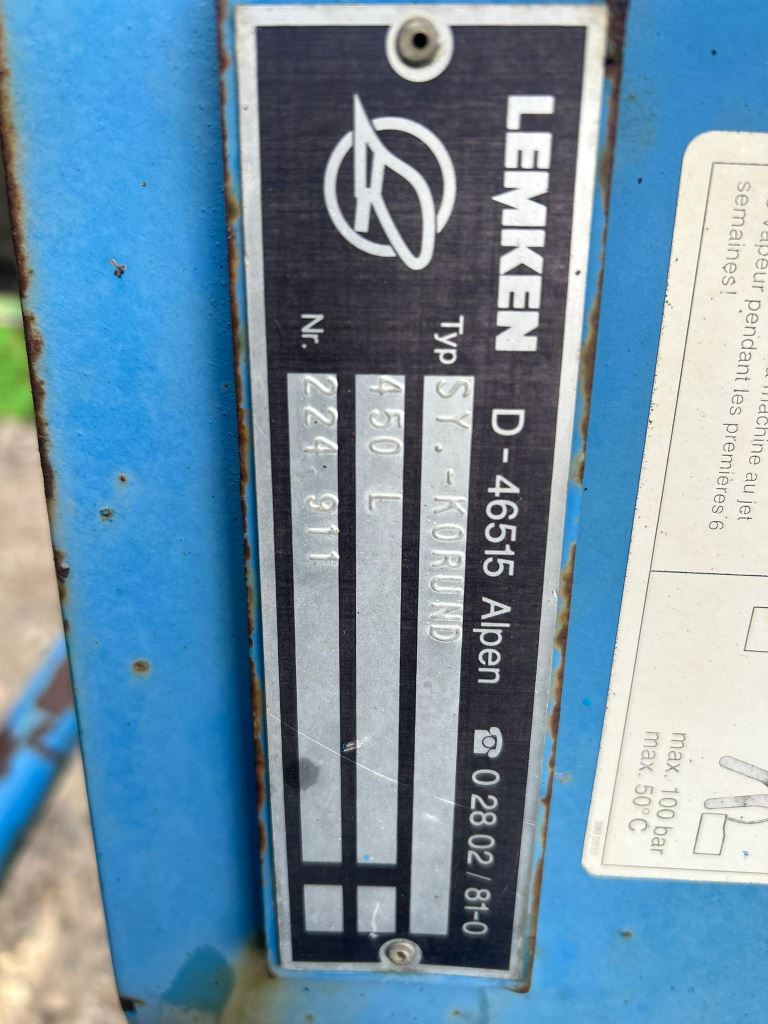 Used Lemken 450L Cultivator