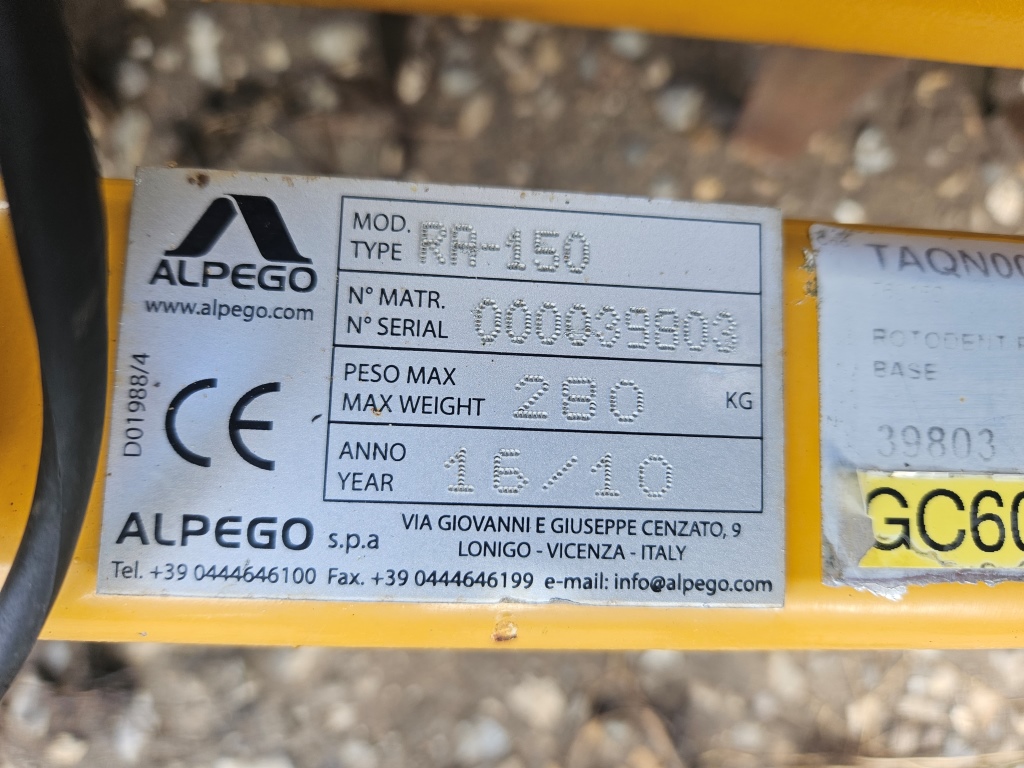 Used Alpego RA-150 1.5m Power Harrow