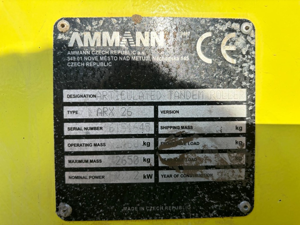Used Ammann ARX26 Roller