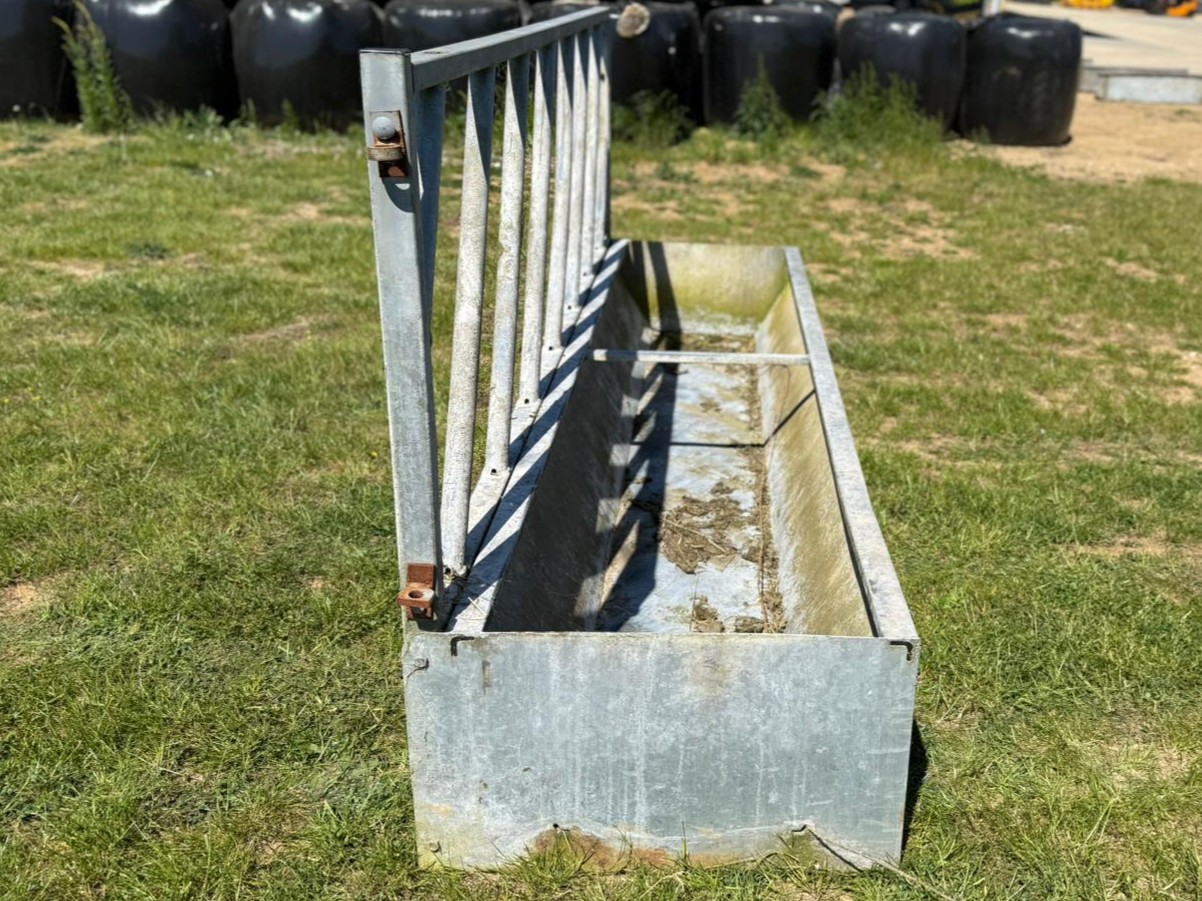 Used Cattle Feed Trough and Barrier