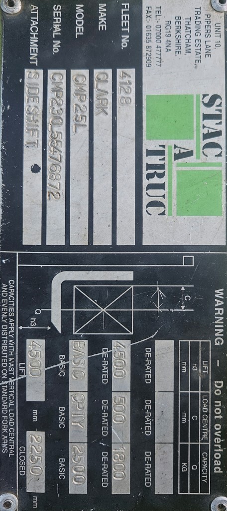 Used Clark CMP25L Forklift