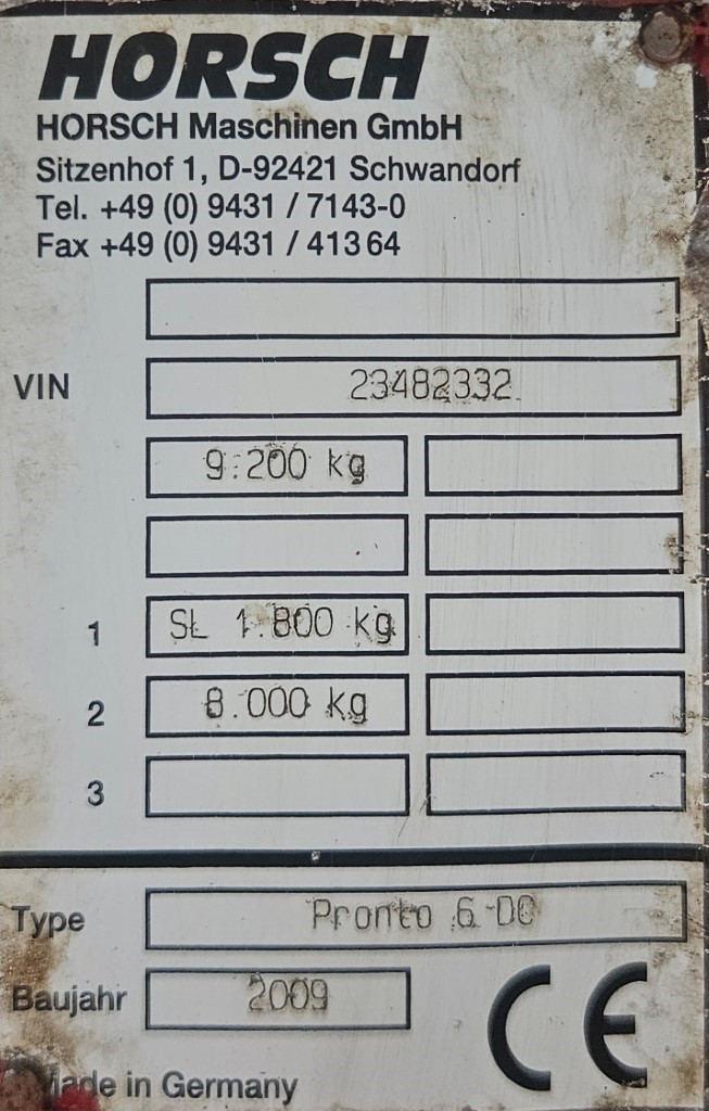 Used Horsch Pronto 6DC Drill