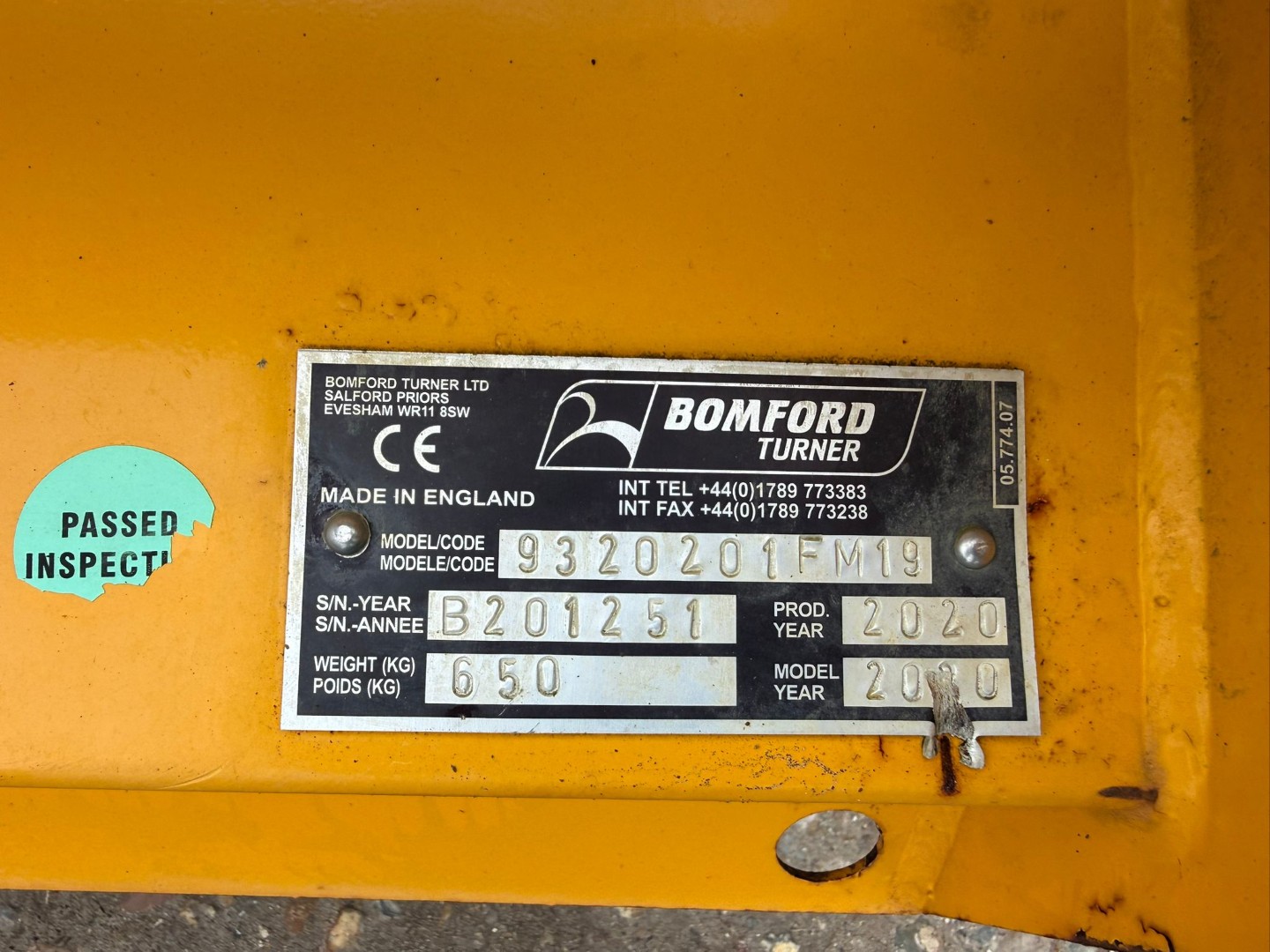 Used Bomford Flail Mower