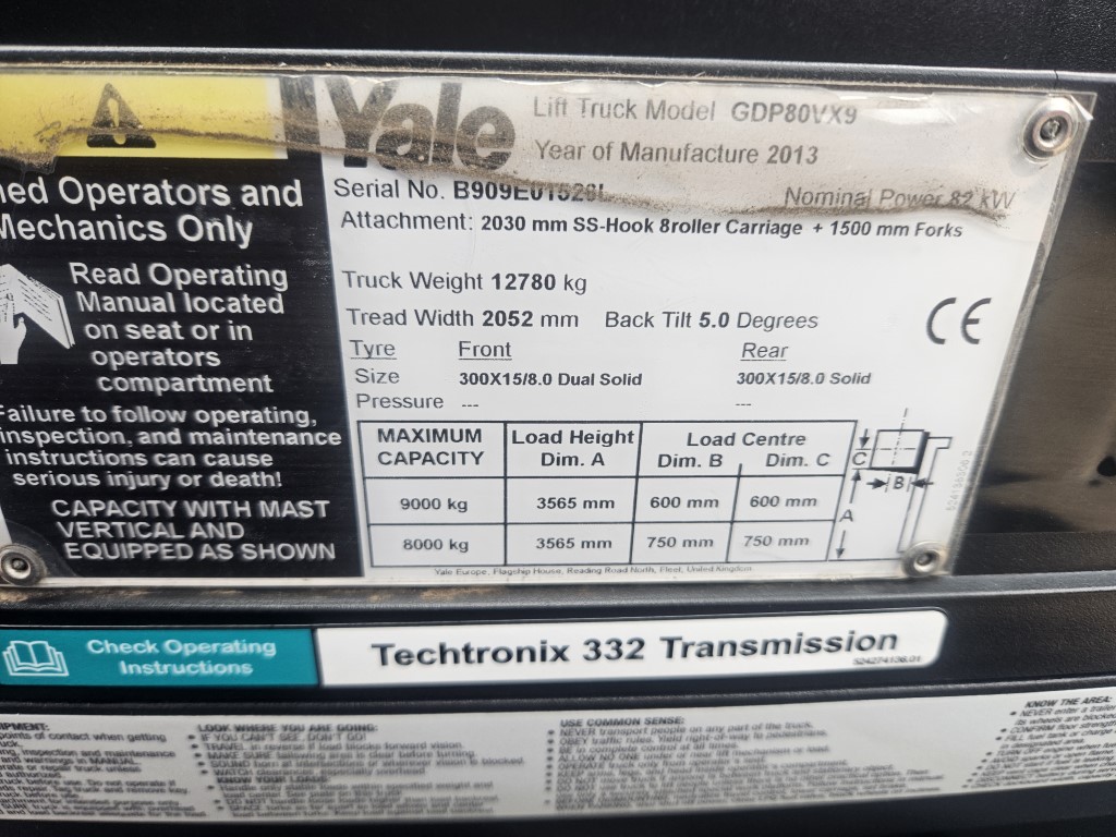 Used Yale Veracitor 80VX Forklift