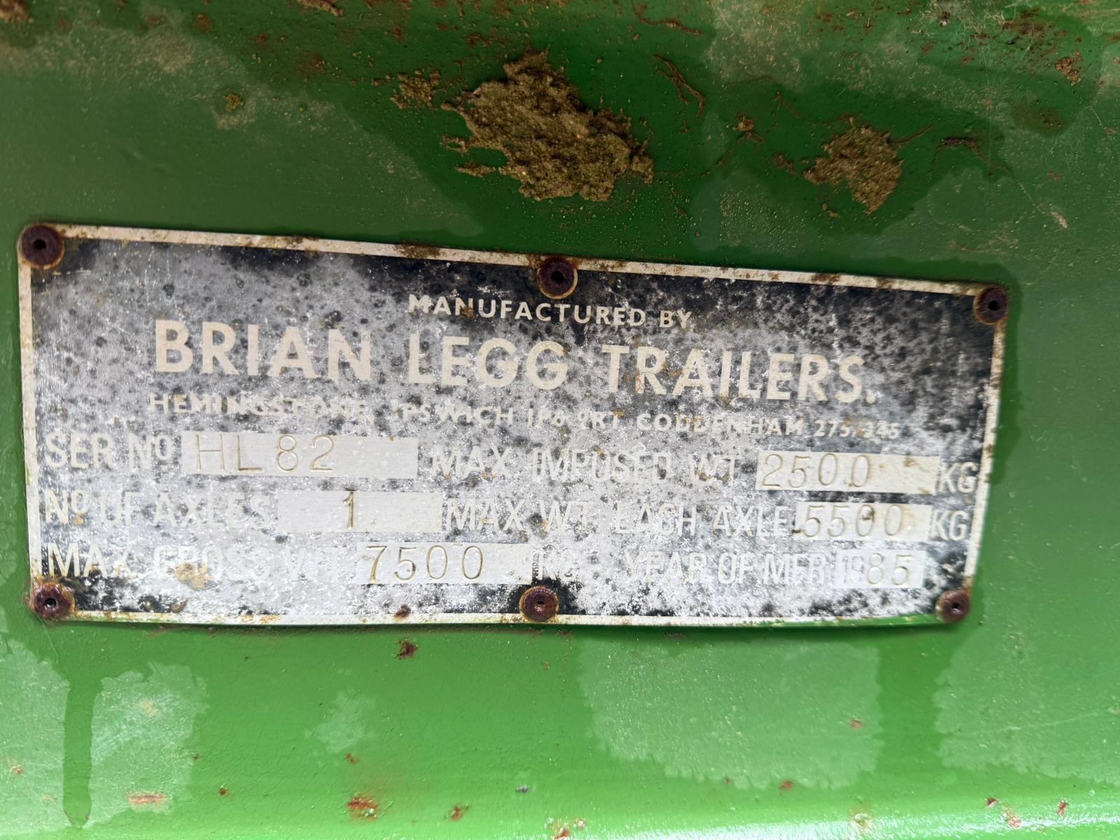 Used Brian Legg High Lift Tipping Trailer
