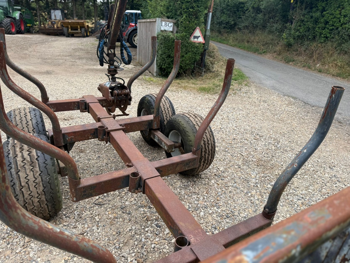 Used Timber Trailer and Patruuna 755 Crane