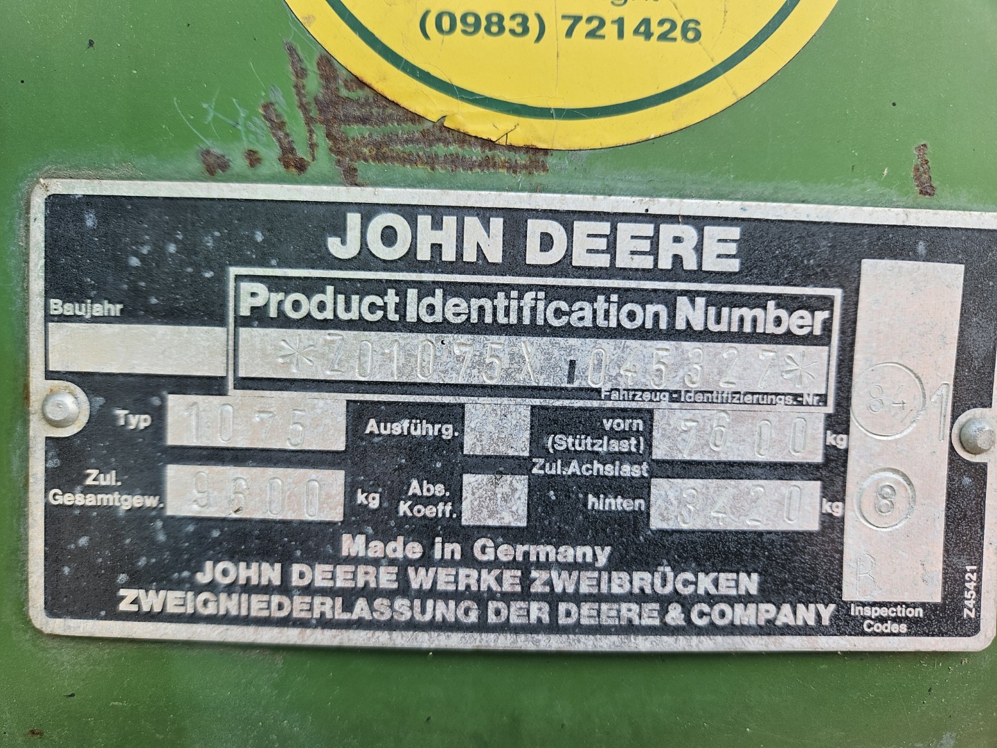 Used John Deere 1075 Combine Harvester