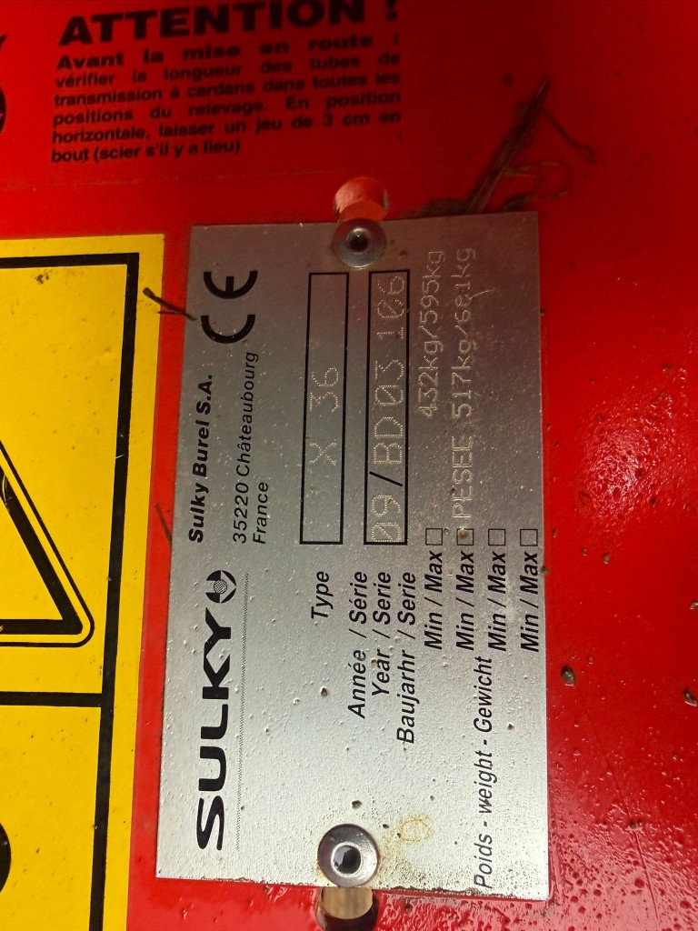 Used Sulky X36 Fertiliser Spreader