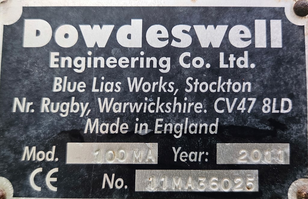 Used Dowdeswell 100MA Plough