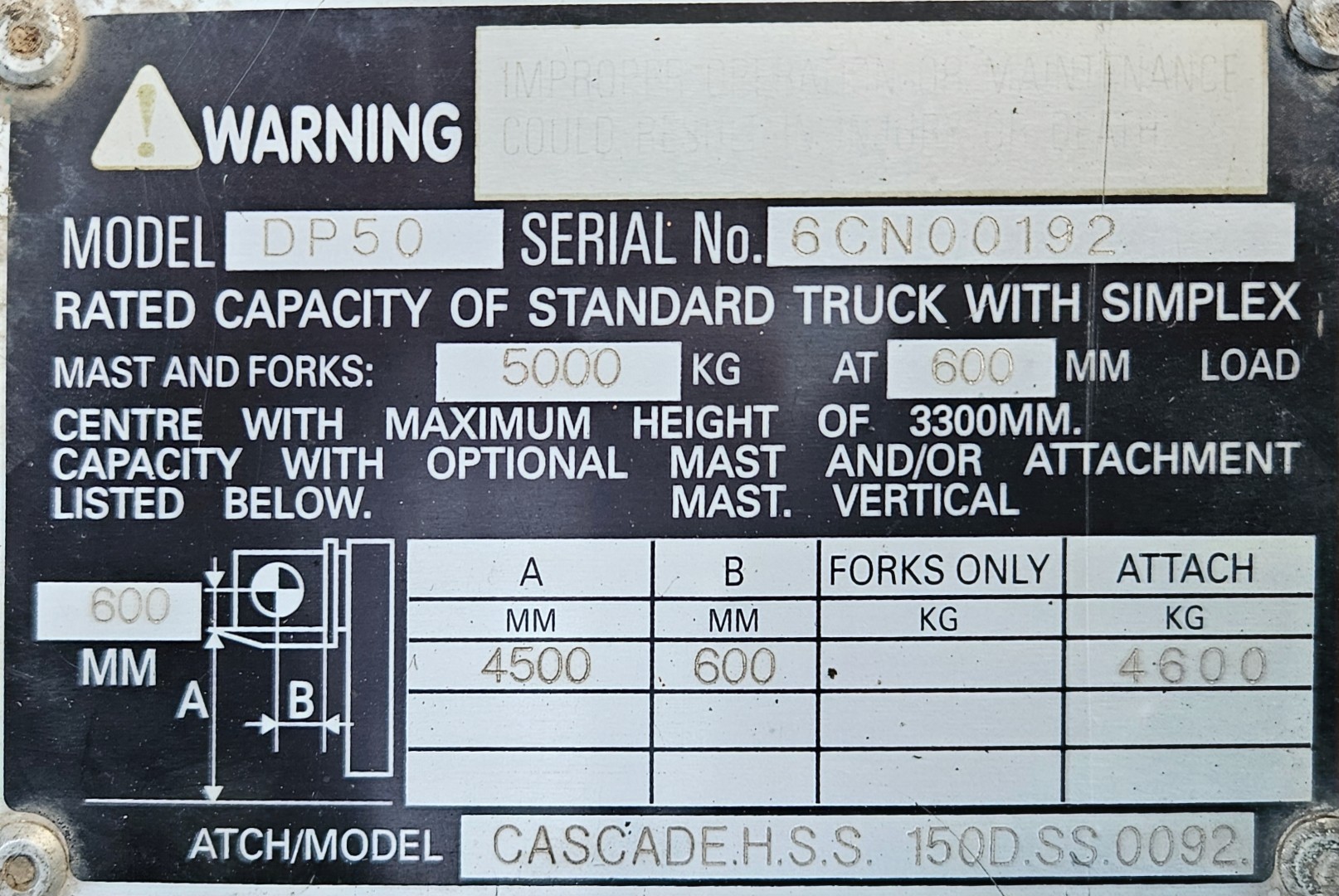 Used CAT DP50 Forklift