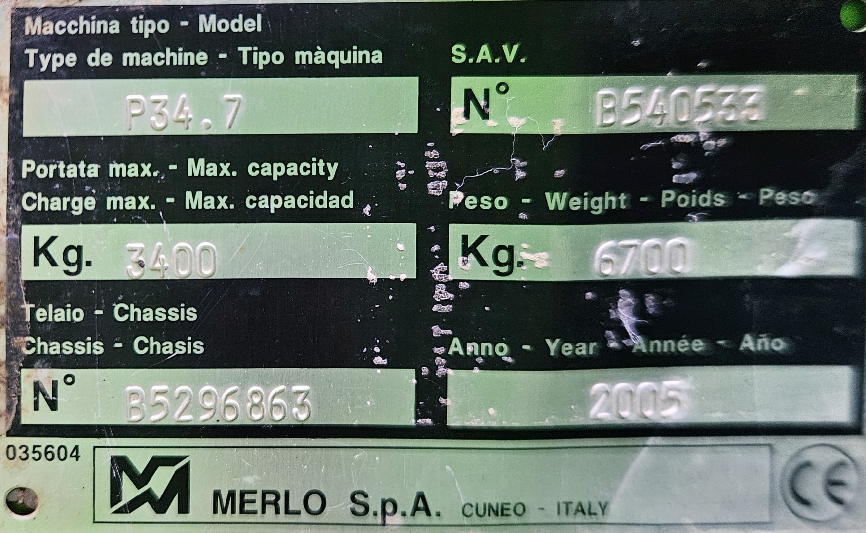 Used Merlo P34.7 Plus Telehandler