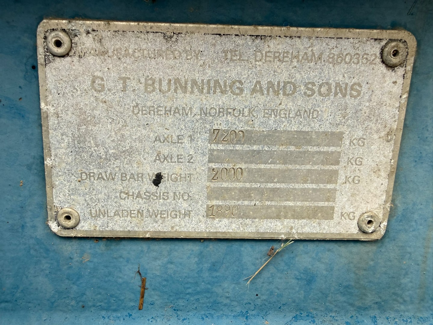 Used GT Bunning Dump Trailer