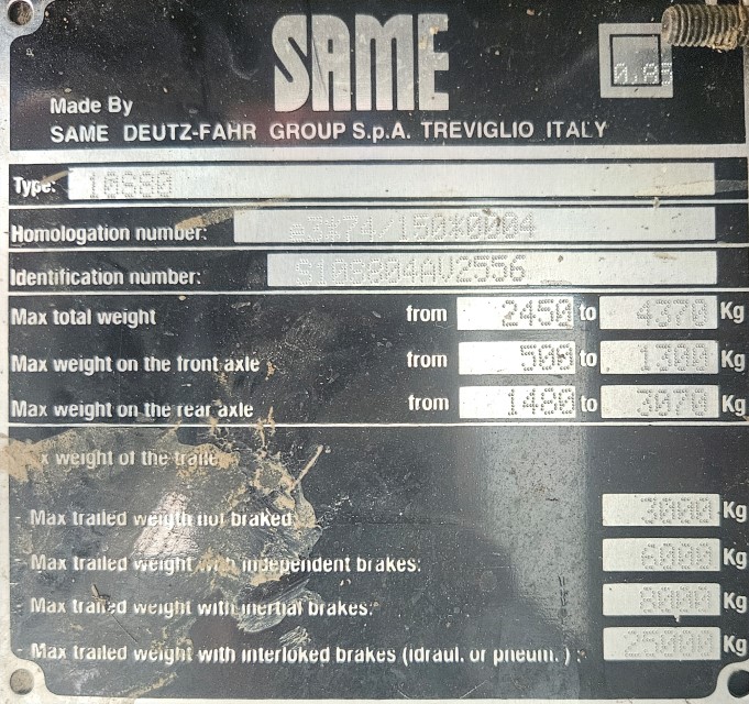 Used Same Dorado 4wd Tractor