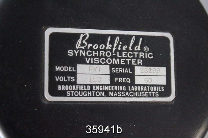 Used Brookfield RVT Synchro-Lectric Viscometer #35941