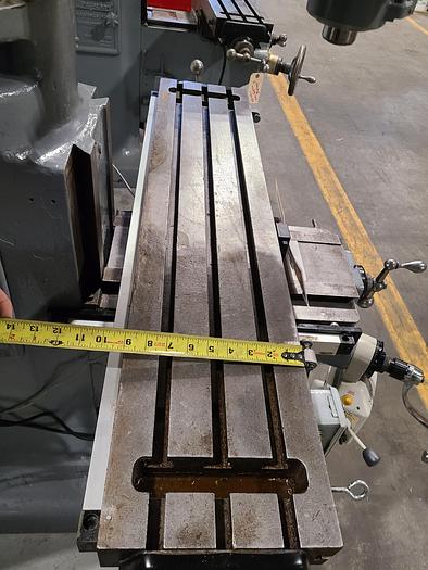 Used Bridgeport Milling Machine 2 HP Vari Speed Round Head DRO & X, Z Power Feed