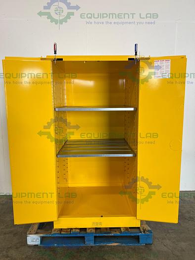 Used Justrite  25602 60 Gallon Flammable Cabinet w/ Soft Close Doors