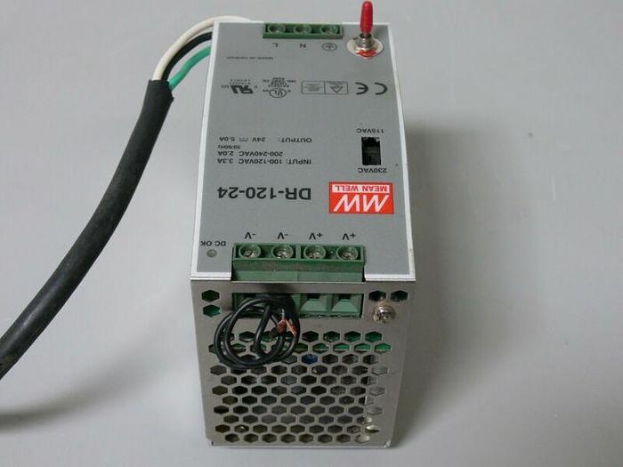 Used Mean Well DR-120-24 Power Supply - 120W 24V