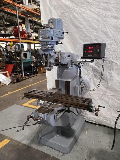 Used Bridgeport 1HP Milling Machine Digital Read Out Chrome Ways Vise Lube