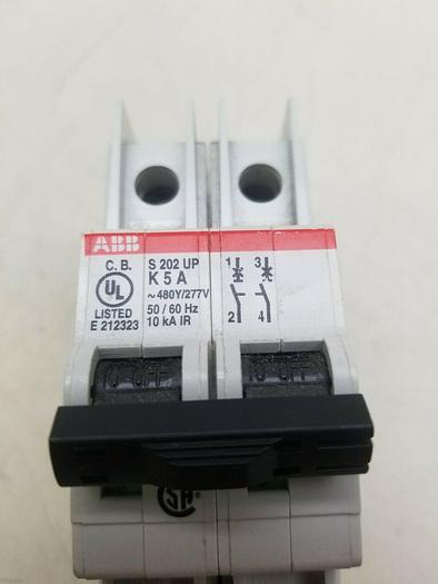 Used ABB Circuit Breaker 2 Pole Unit DR-6135, S 202 UP K 5 A
