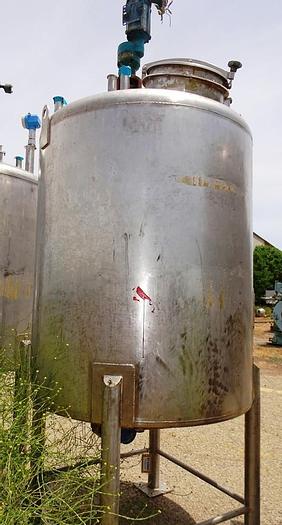 Used Tank, 550 Gallon, S/st, Agit, 1.5 HP, DT/DB, 52" x 60", #S742660
