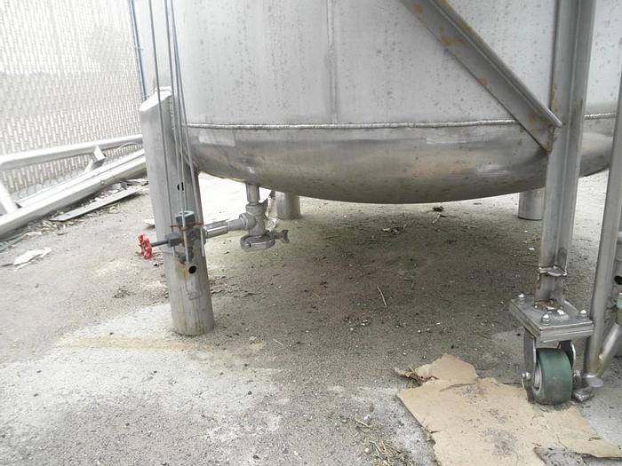 Used Tank, 500 Gallon, 304 S/st, 15 PSI Internal, DT/DB, #S740441