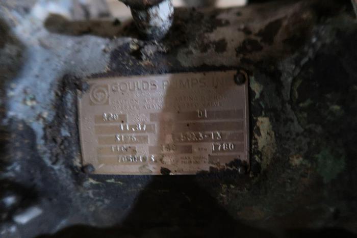 Used GOULDS 3196 1.5X3-13 S/S CENTRIFUGAL PUMP 25 HP