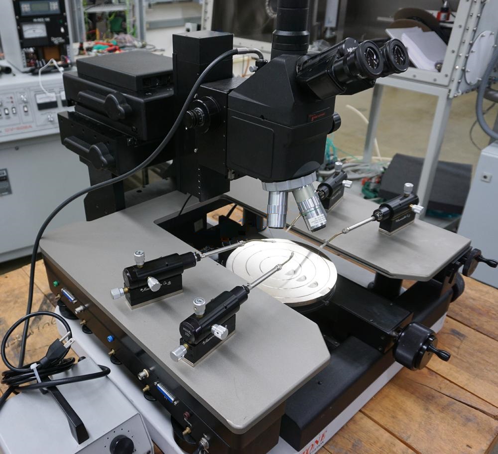 Used Signatone CM100 ultra stable 200mm manual prober with Mitutoyo microscope