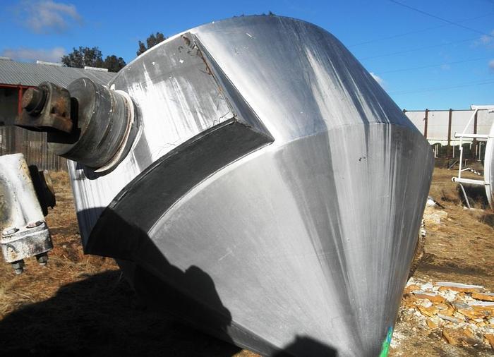 Used Mixer, Conical, 250 CF, 316 S/st, Slant Cone, 25 HP, #S741477