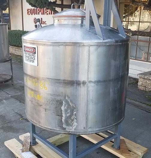 Used Tank, 225 Gallon, S/st, 46" X 30", Agit, DT/DB #S742711