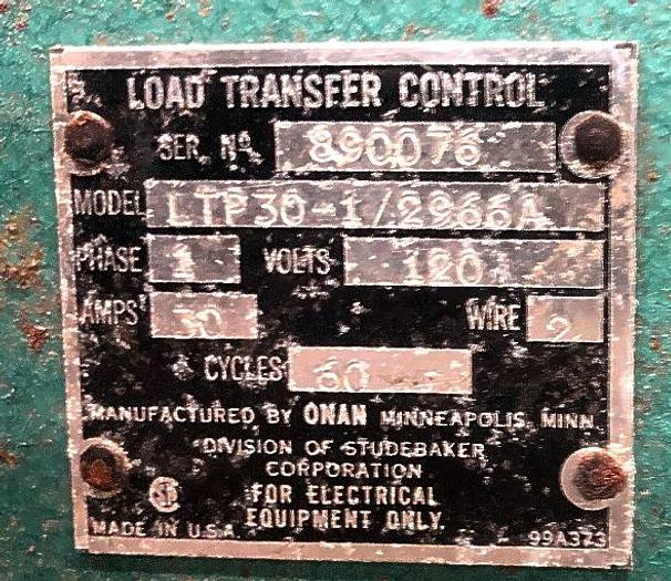 Used ONAN STAND BY GEN SET 2LK-1R31/1C