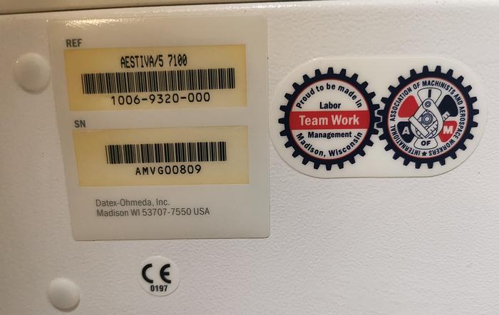 Gebraucht Anästhesie Gerät. Datex. Ohmeda. Aestiva 5. 0809