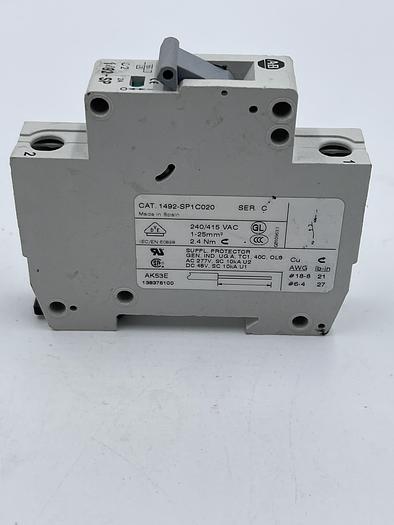 Used Allen-Bradley 1492-SP1C020 Ser C 