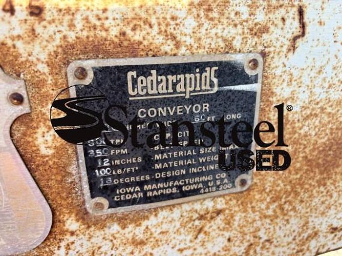 Used Cedarapids Stationary Virgin Feed Conveyor