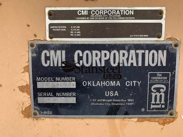 Used CMI PVM-300 Portable Parallel Flow Drum