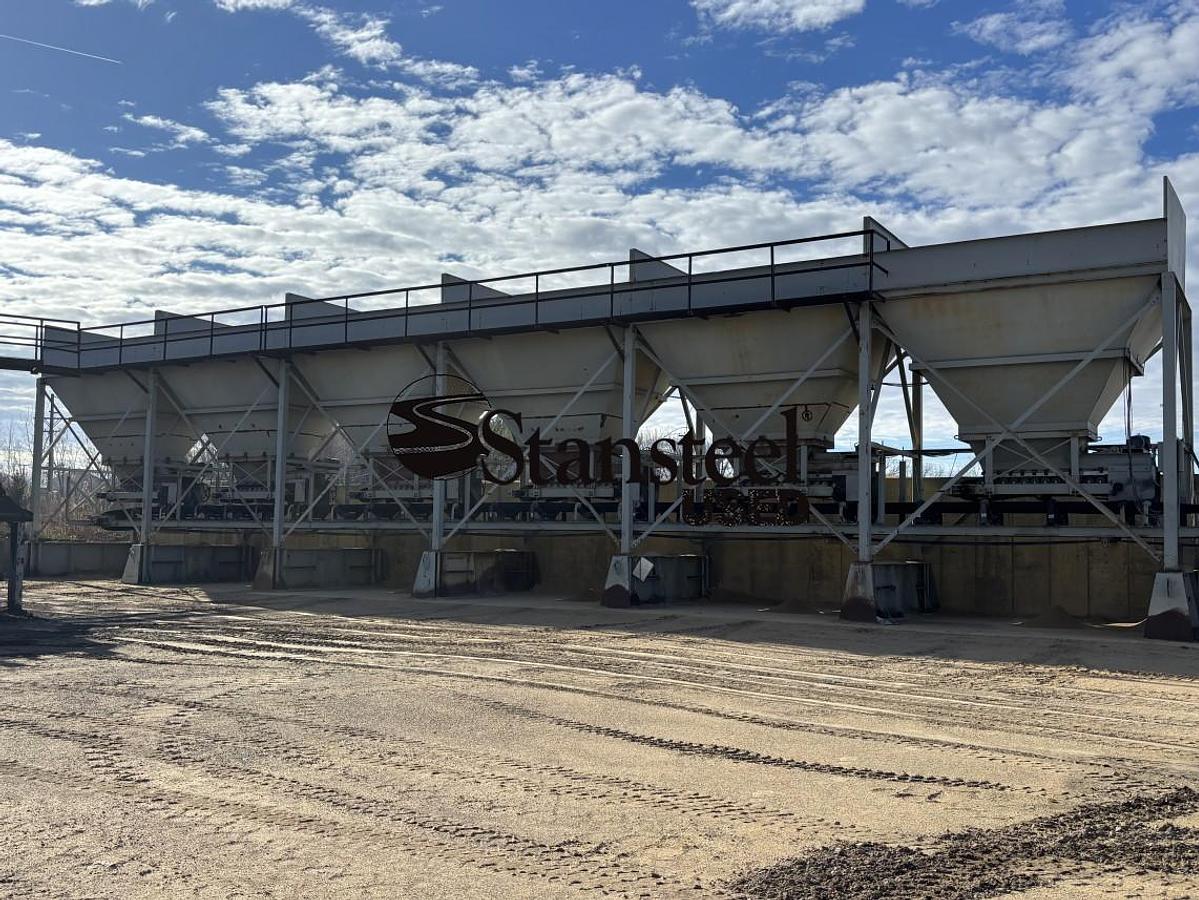 Used Stationary Six (6) Bin Cold Feed System