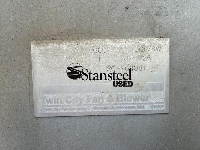 Used Twin City Fan & Blower Size 660 Exhaust Fan