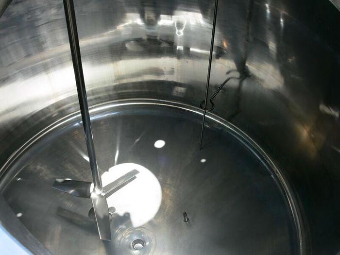 Used Feldmeier 4500 Liter 316L SS Jacketed Reactor w/ Agitator 30 PSI FV &100 PSI