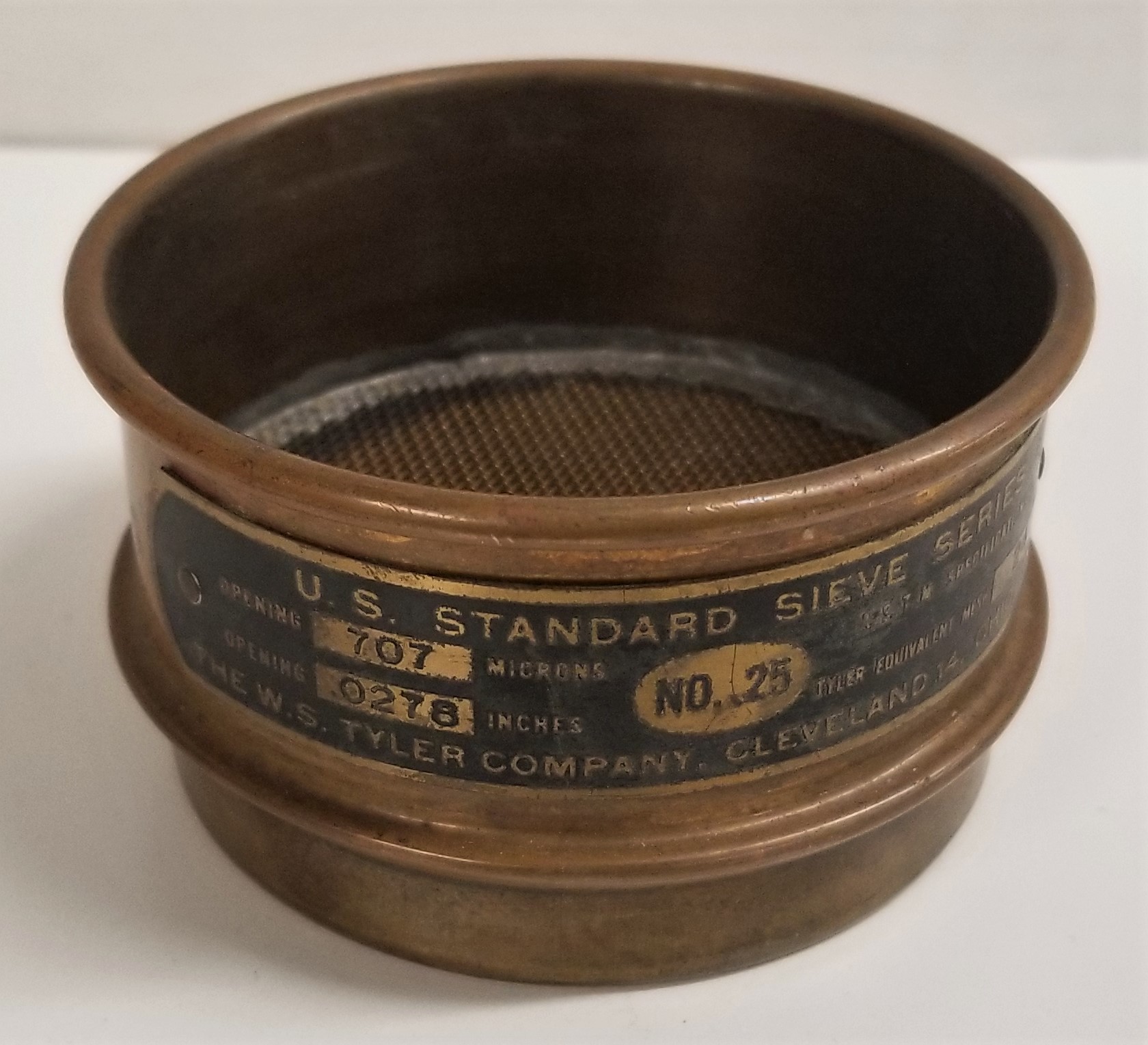 Used Tyler and Newark Brass Sieve Kit - 3" Diam